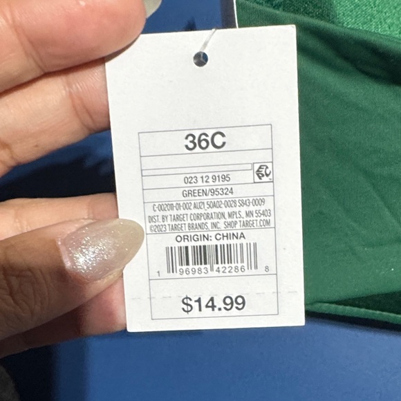 Auden Size 36C Green Women's Bra - Picture 5 of 5